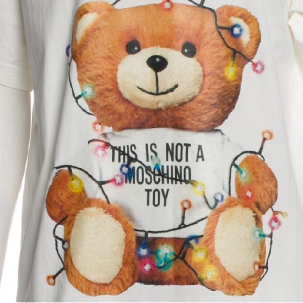 MOSCHINO Teddy Bear T-shirt Fits like M-L EUC - Picture 4 of 4